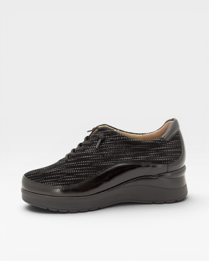 Zapato Cordón Charol Negro 225754