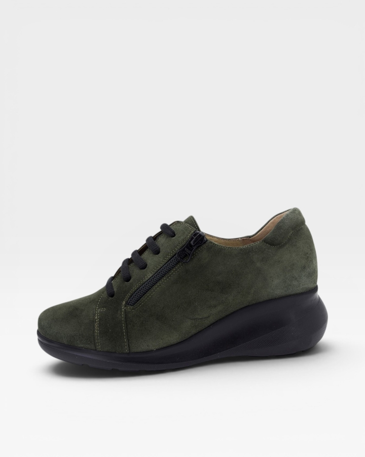 Zapato Cordón Ante Verde 225825