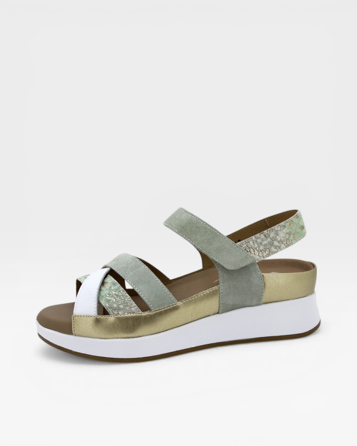 Sandalia Plantilla Extraíble Piel Blanco 230424