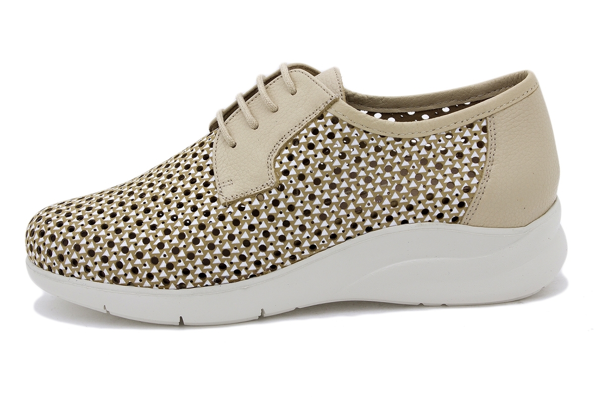 Zapato Cordón Estampado Arena 230615