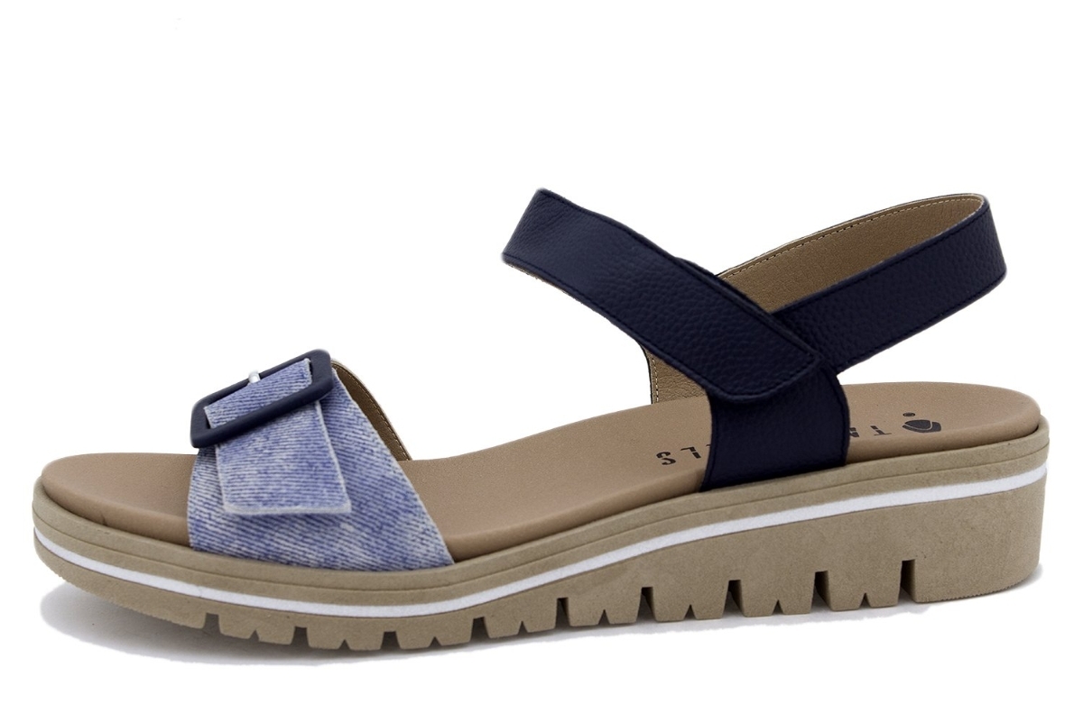 Sandalia Plantilla Extraíble Piel Jeans 230774