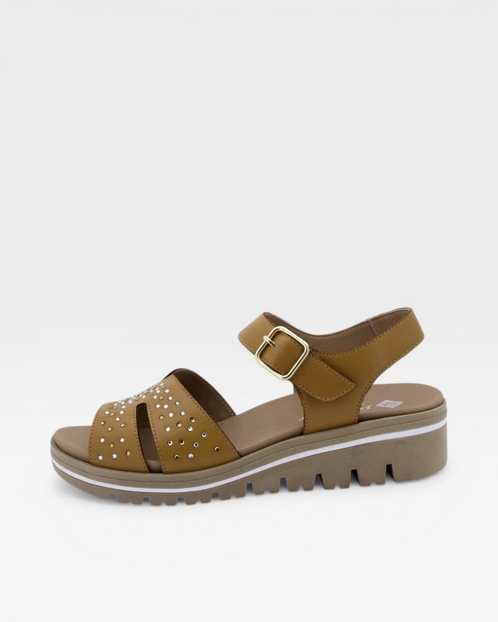 Sandalia Plantilla Extraíble Piel Tan 230776