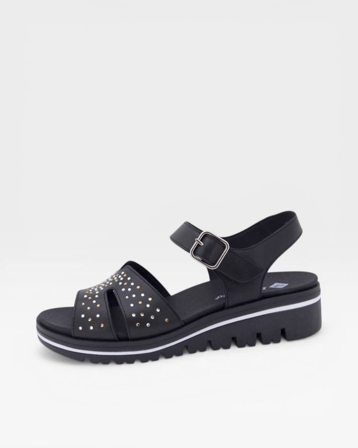 Sandalia Plantilla Extraíble Piel Negro 230776