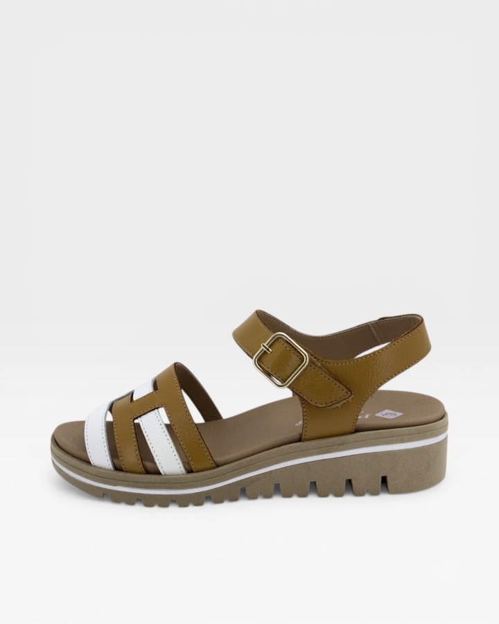 Sandalia Plantilla Extraíble Piel Blanco 230777