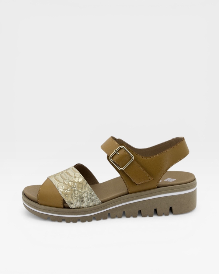 Sandalia Plantilla Extraíble Piel Tan 230778