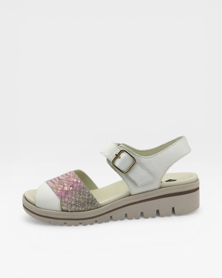 Sandalia Plantilla Extraíble Piel Blanco 230778