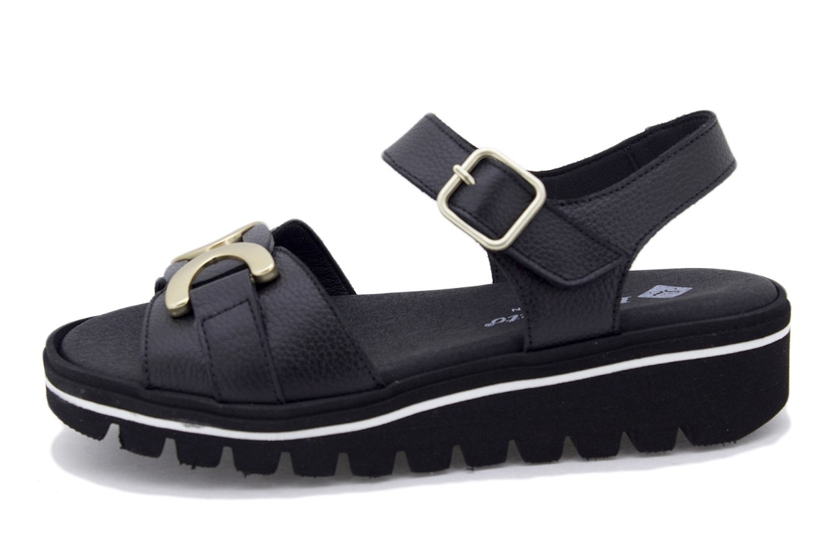 Sandalia Plantilla Extraíble Piel Negro 230786
