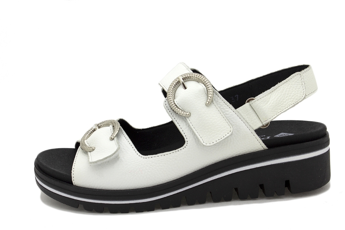 Sandalia Plantilla Extraíble Piel Blanco 230792