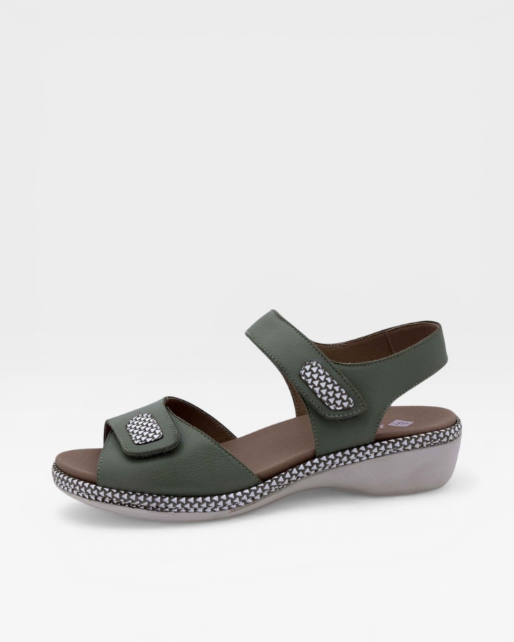 Sandalia Plantilla Extraíble Piel Jade 230802