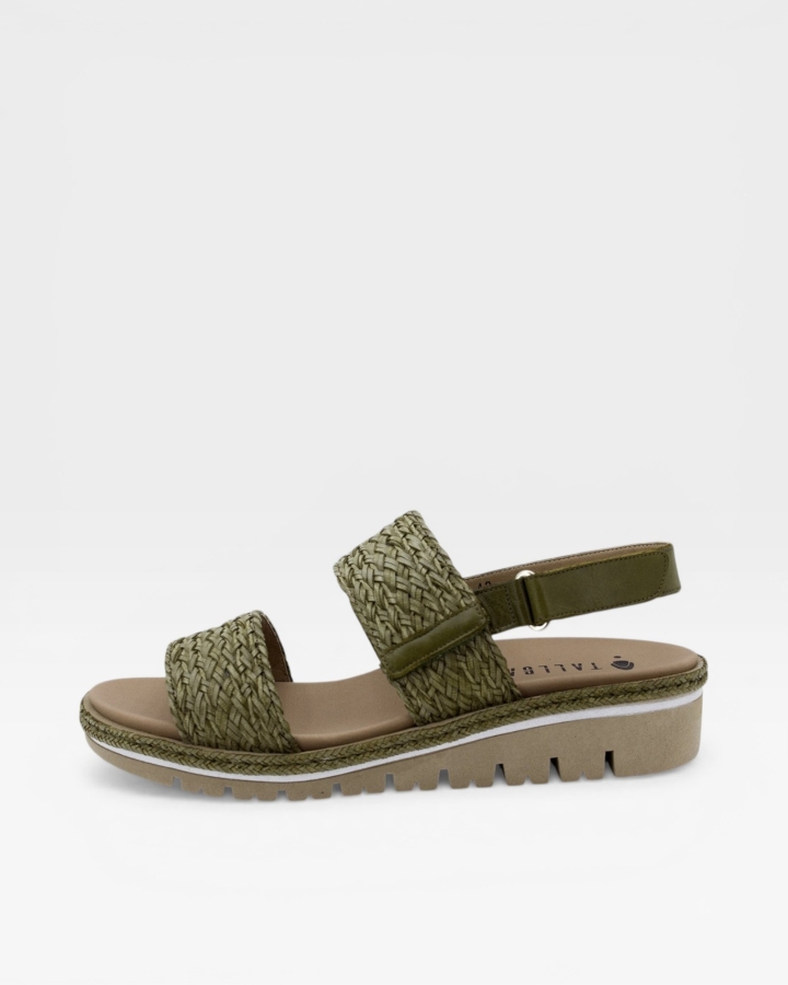 Sandalia Plantilla Extraíble Trenzado Kaki 230842