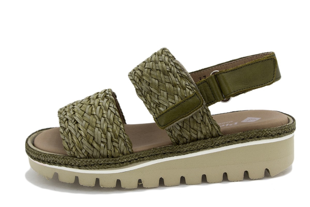 Sandalia Plantilla Extraíble Trenzado Kaki 230842