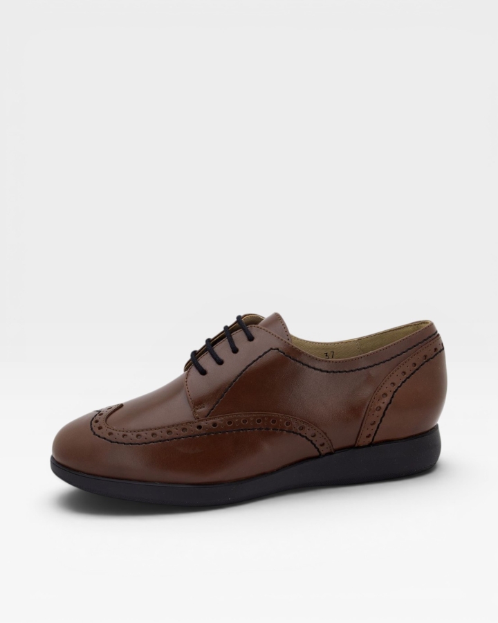 Zapato Cordón Piel Coffee 235540