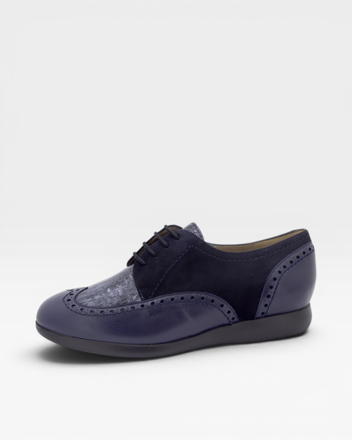 Zapato Cordón Piel Marino 235540