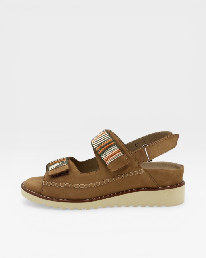 Sandalia Plantilla Extraíble Nobuck Tan 240413