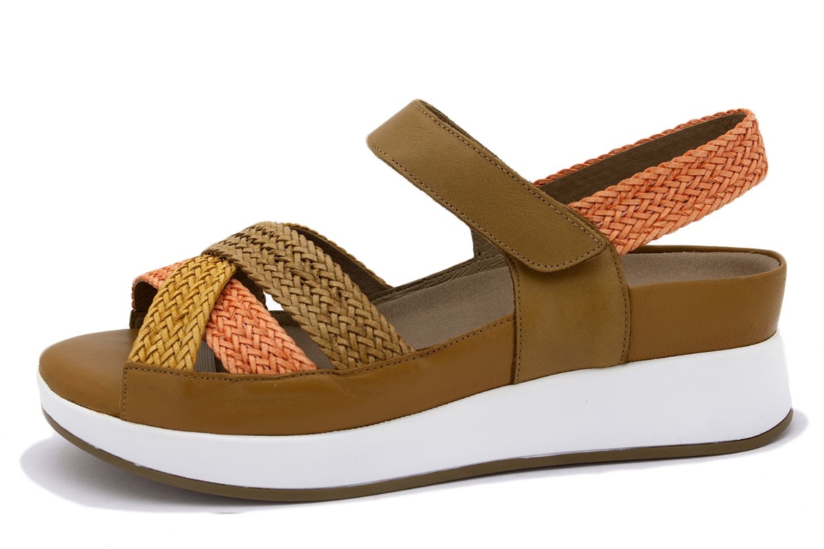 Sandalia Plantilla Extraíble Trenzado Curry-Apricot-Tan 240425