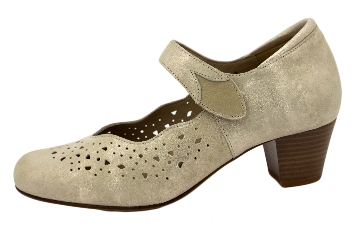 Mary-Jane Ante Metal Beig 240463