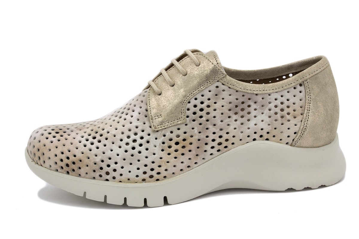 Zapato Cordón Piel Beig 240715