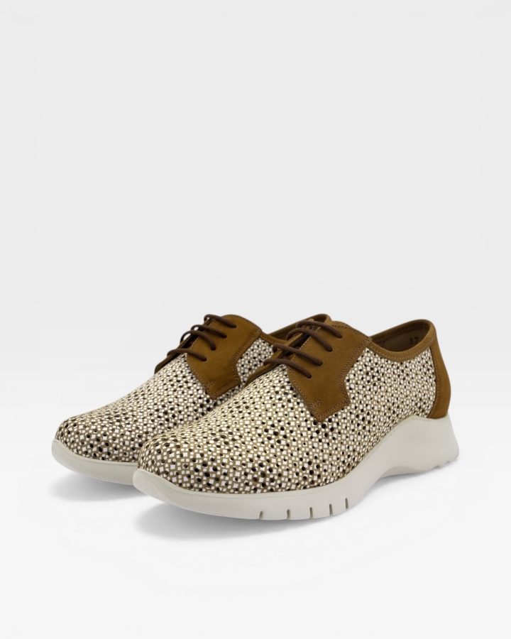 Zapato Cordón Estampado Pecan 240715