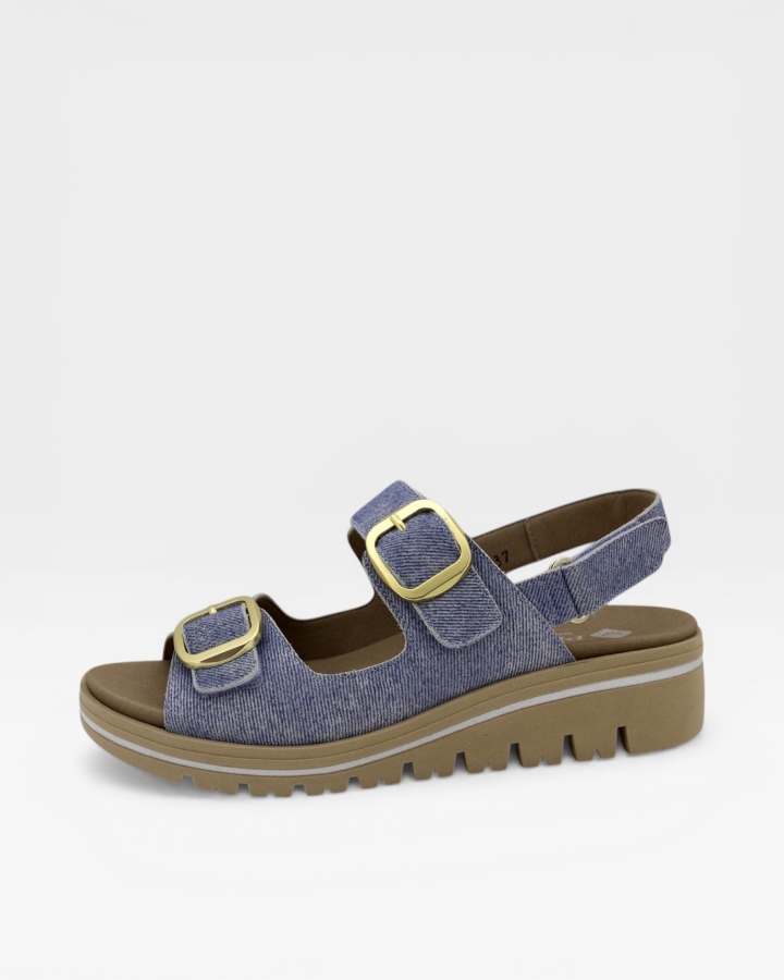 Sandalia Plantilla Extraíble Piel Jeans 240782