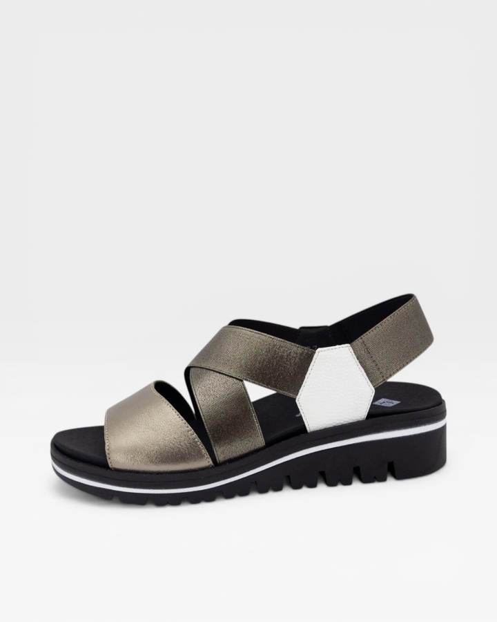 Sandalia Plantilla Extraíble Metal Visón 240787