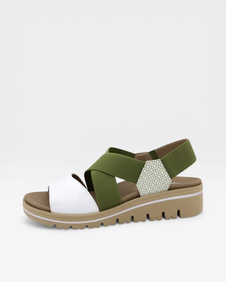 Sandalia Plantilla Extraíble Piel Blanco 240787
