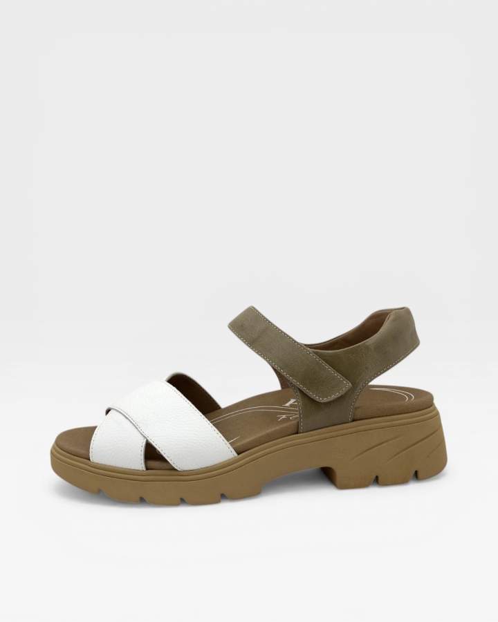 Sandalia Plantilla Extraíble Piel Blanco 240858