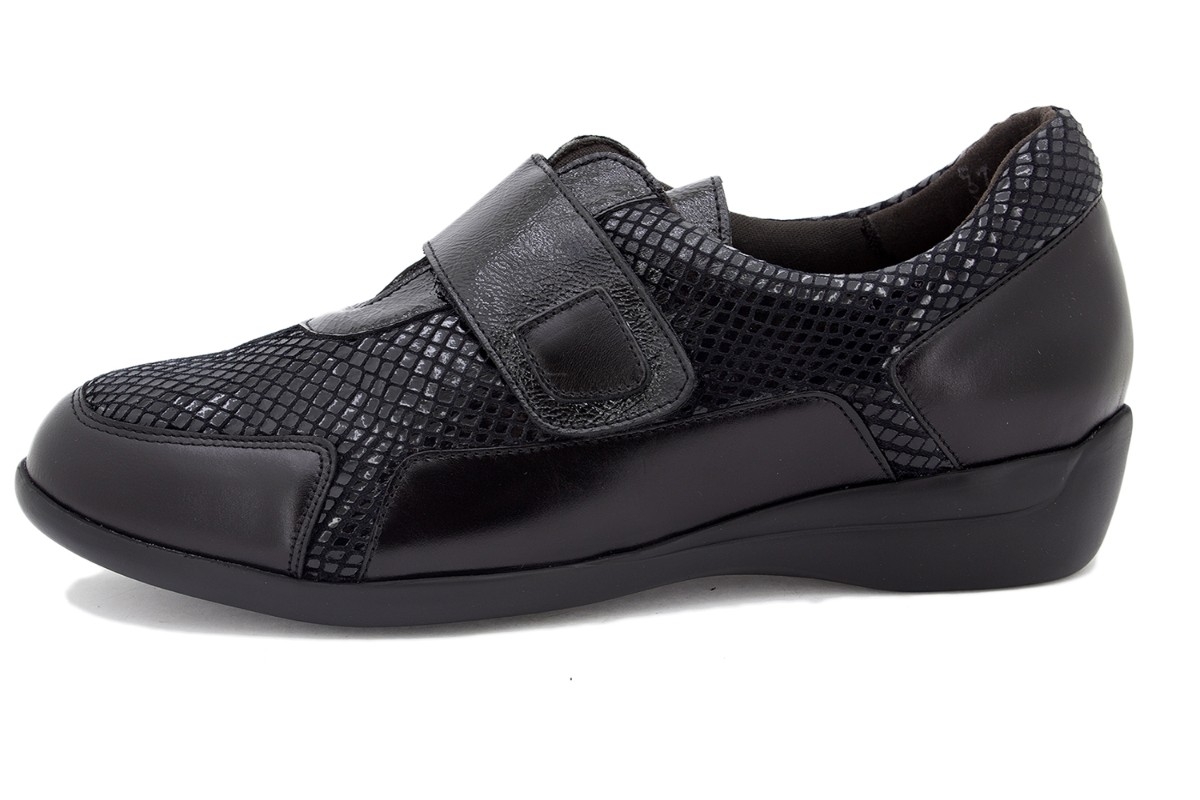 Zapato Elástico Piel Negro 245578