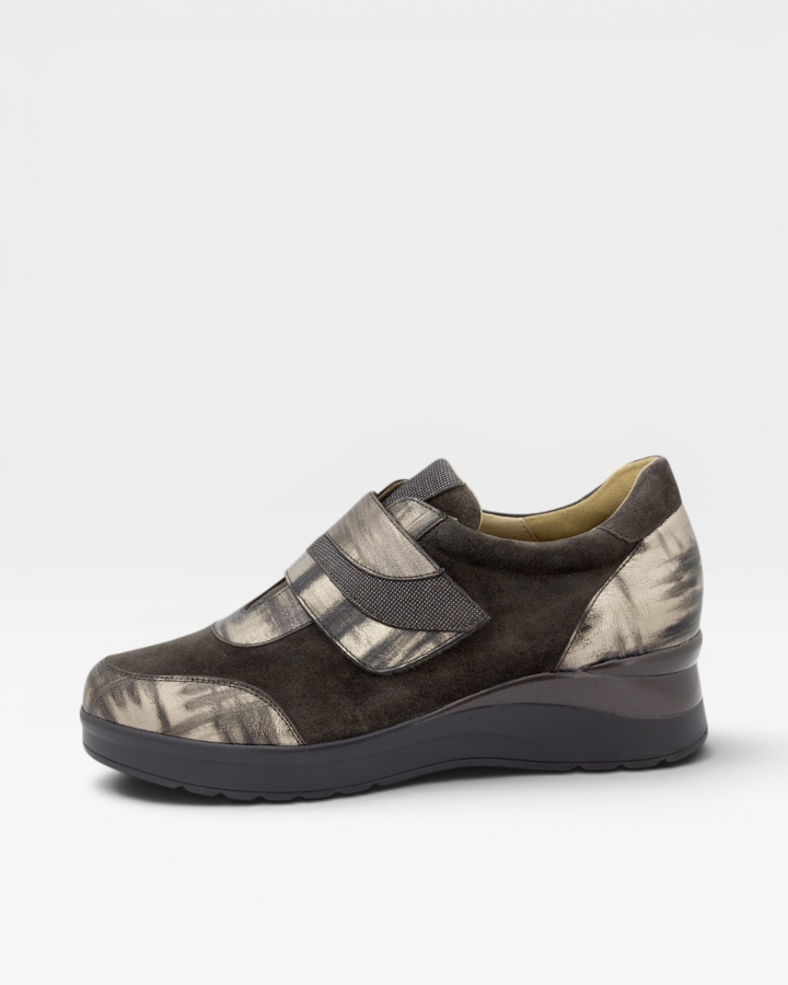Zapato Tira Ajustable Metal Taupe 245752
