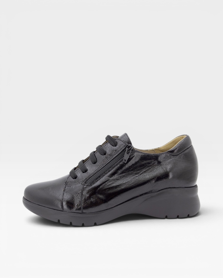 Zapato Cordón Charol Negro 245855