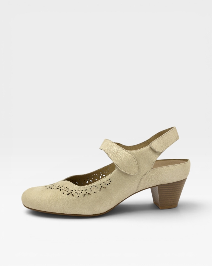 Mary-Jane Ante Metal Beig 250326