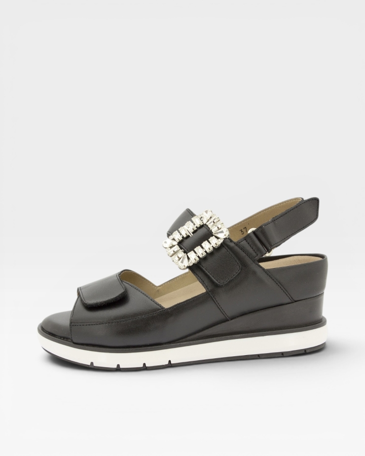 Sandalia Plantilla Extraíble Piel Negro 250362