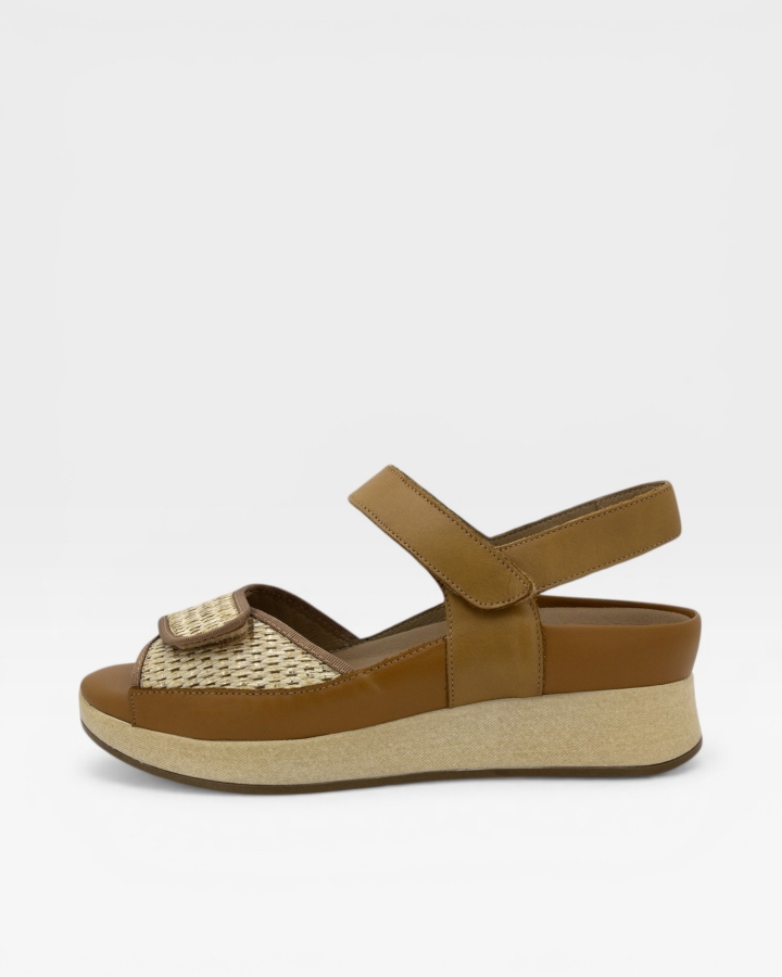 Sandalia Plantilla Extraíble Trenzado Tan 250402