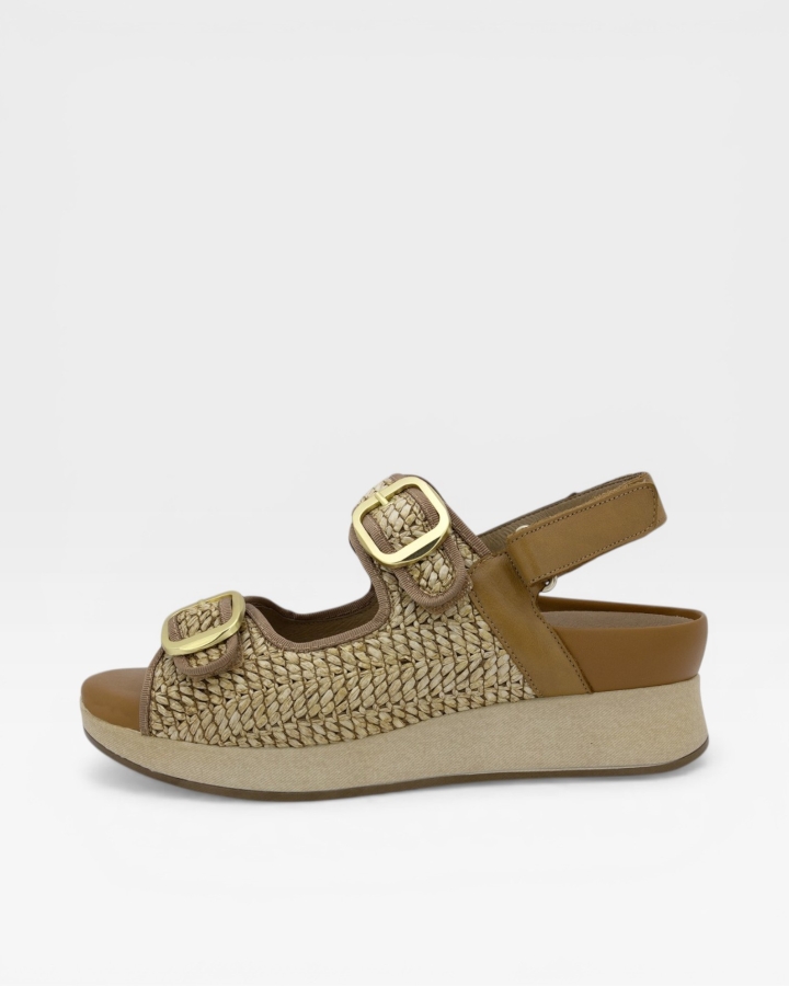 Sandalia Plantilla Extraíble Trenzado Tan 250407