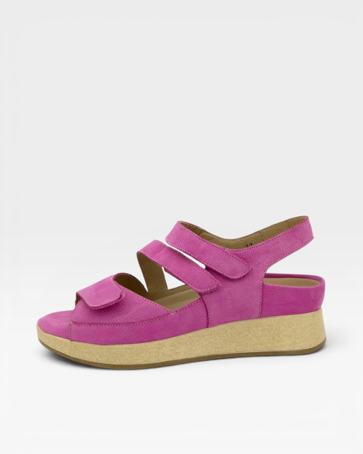 Sandalia Plantilla Extraíble Nobuck Fucsia 250423