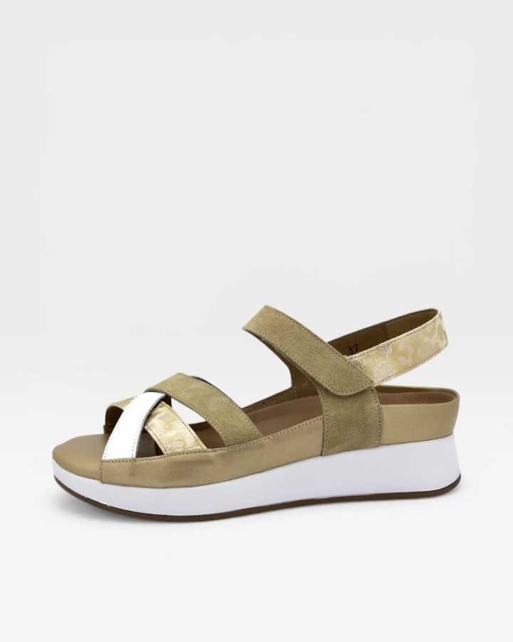 Sandalia Plantilla Extraíble Piel Blanco 250424