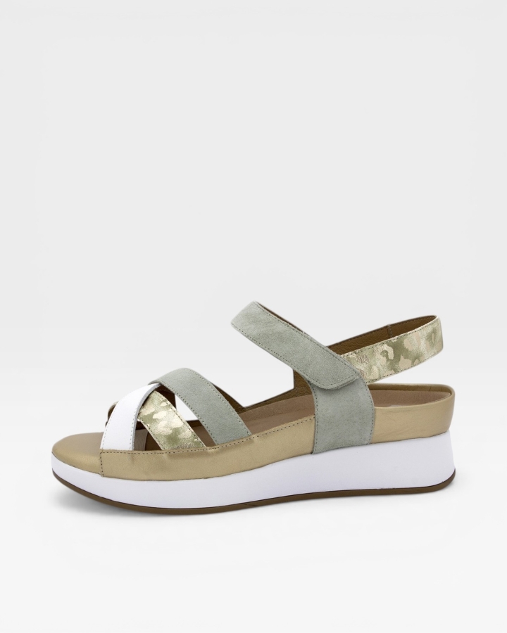 Sandalia Plantilla Extraíble Piel Blanco 250424