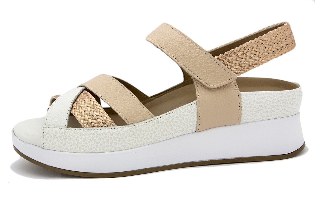 Sandalia Plantilla Extraíble Piel Blanco 250424