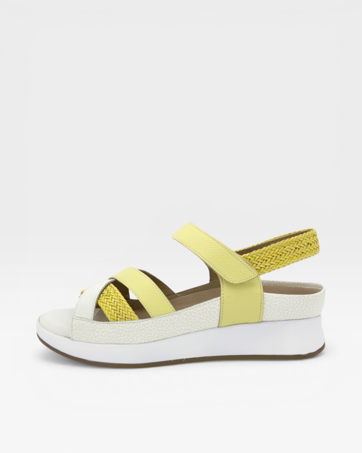 Sandalia Plantilla Extraíble Piel Blanco 250424