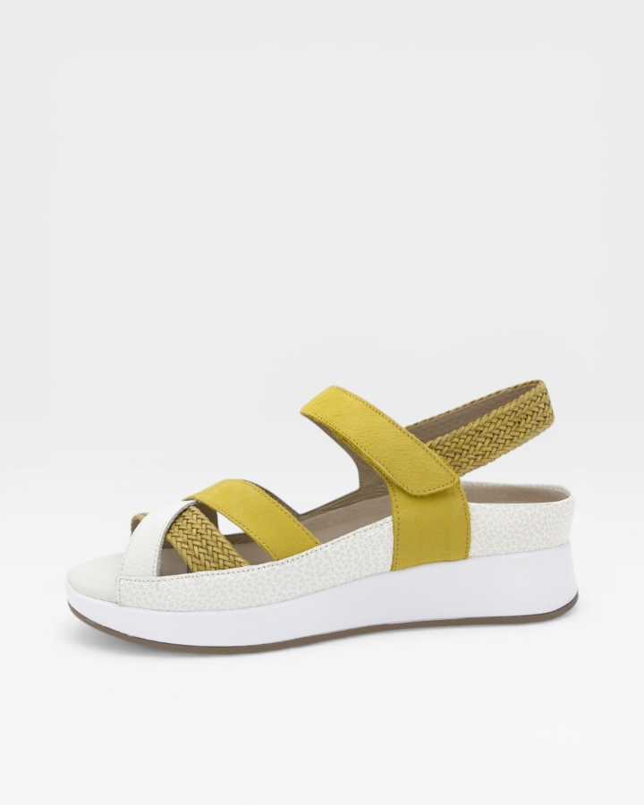 Sandalia Plantilla Extraíble Piel Blanco 250424