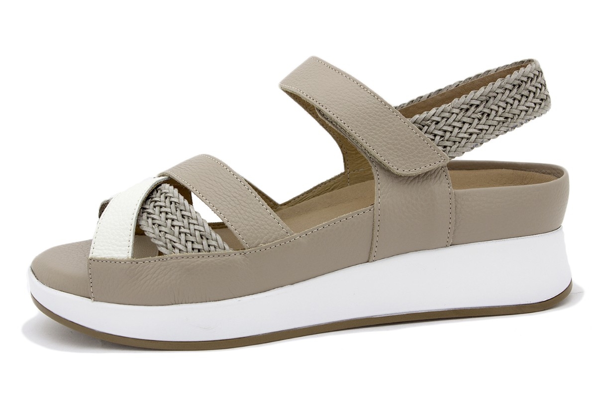Sandalia Plantilla Extraíble Piel Blanco 250424