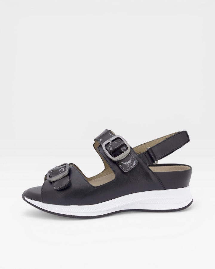 Sandalia Plantilla Extraíble Piel Negro 250543