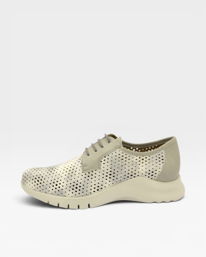 Zapato Cordón Piel Perla 250715