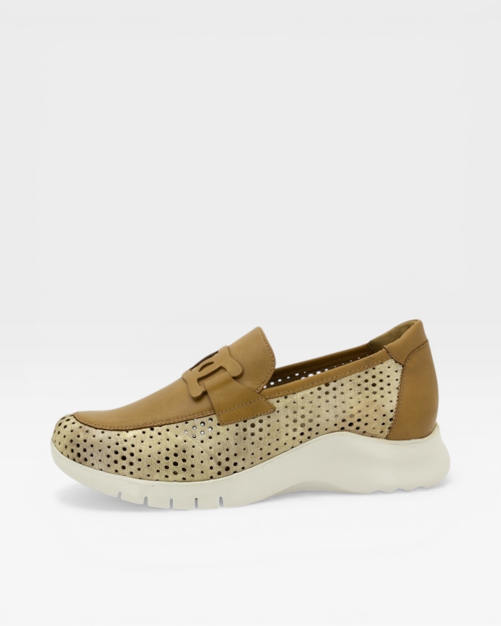 Mocasín Metal Beig 250718