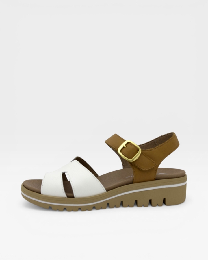 Sandalia Plantilla Extraíble Piel Blanco 250775