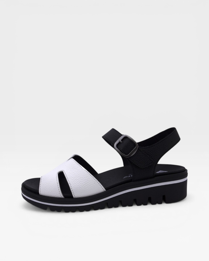 Sandalia Plantilla Extraíble Piel Blanco 250775