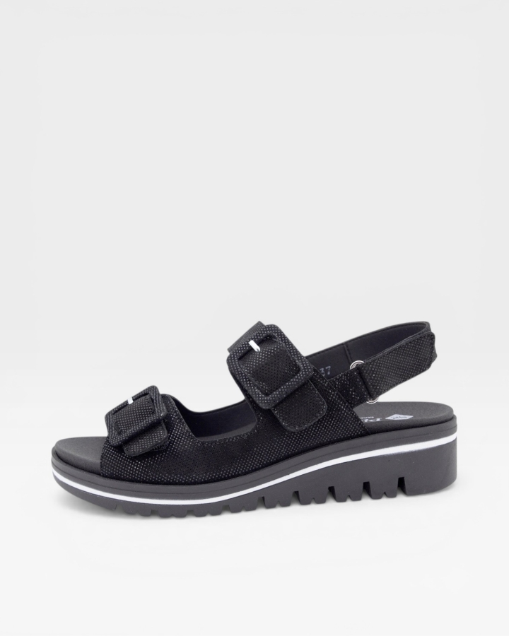 Sandalia Plantilla Extraíble Metal Negro 250791