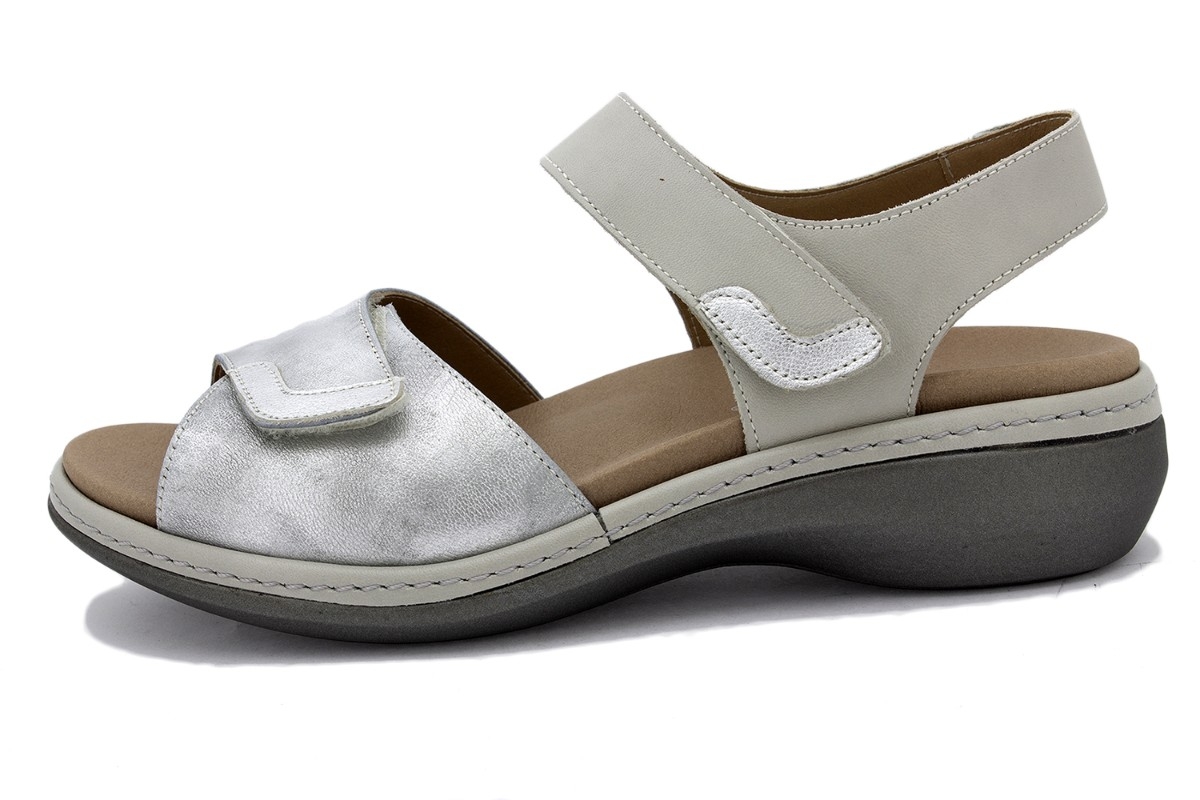 Sandalia Plantilla Extraíble Metal Perla 250803