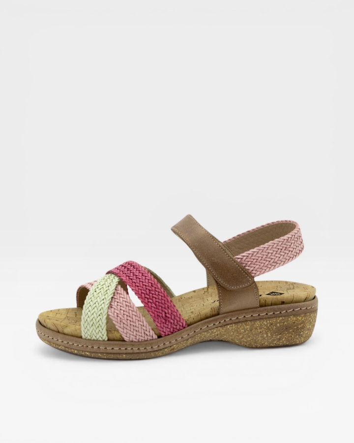 Sandalia Plantilla Extraíble Trenzado Apple-Pink-Fuxia 250819