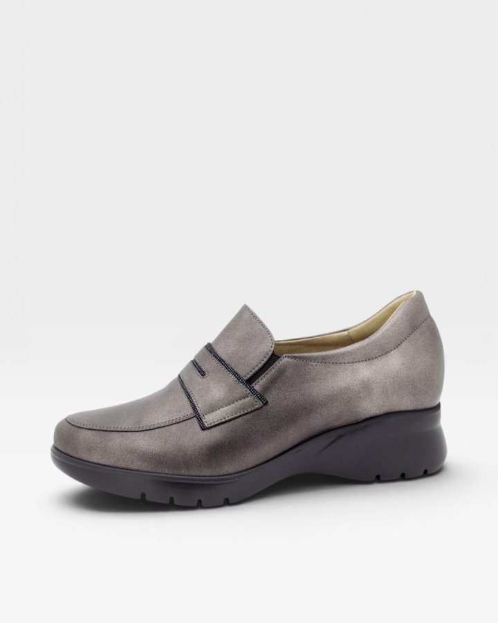 Mocasín Nacarado Grafito 255854