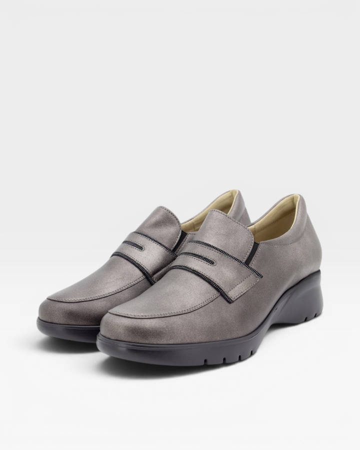 Mocasín Nacarado Grafito 255854